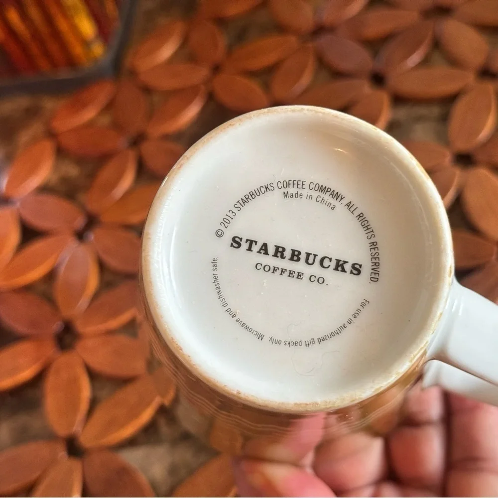 Starbucks 2013 Geo Sun & Sea Print Coffee Mug 12 oz